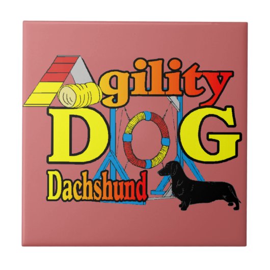 Dachshund_Agility Tegeltje (Voorkant)
