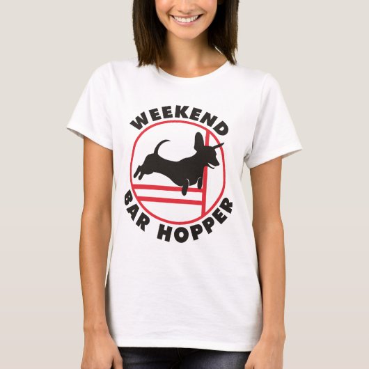 Dachshund Agility Weekend Bar Hopper T-shirt (Voorkant)