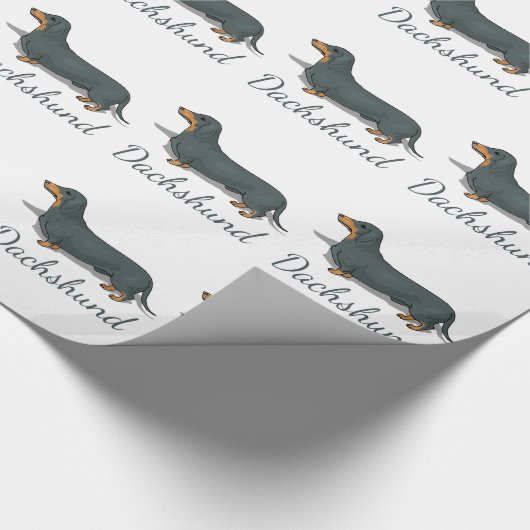 Dachshund All Over Print Wrapping Paper Cadeaupapier (Hoek)