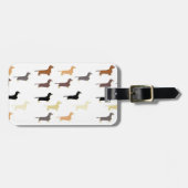 dachshund alle kleuren silos bagagelabel (Voorkant horizontaal)