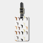 dachshund alle kleuren silos bagagelabel (Voorkant verticaal)