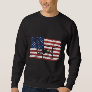 Dachshund America Flag Retro American Flag Dachshu Trui