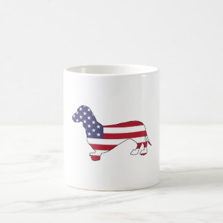 Dachshund "American Flag" Koffiemok
