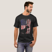 Dachshund American Flag Usa Patriotic Dog T-shirt (Voorkant volledig)