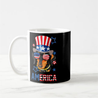 Dachshund Amerika Hond Doxie 4 juli T-shirt Koffiemok