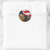 Dachshund Amerika Sticker (Tas)