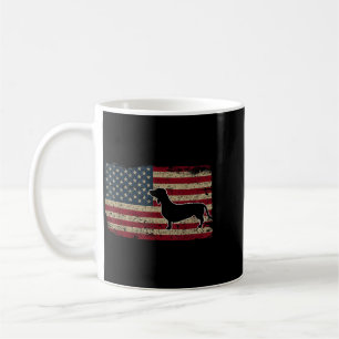 Dachshund Amerika Vlag Patriottische Weiner Dog Ge Koffiemok