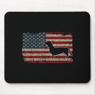 Dachshund Amerika Vlag Patriottische Weiner Dog Ge Muismat