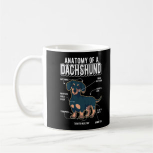 Dachshund Anatomy Funny Dog Koffiemok