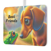 DACHSHUND AND FROG LUCHTVERFRISSER (Links)