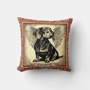Dachshund Angel Gepersonaliseerd Kussen