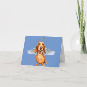 Dachshund Angel Loss of Pet Kaart