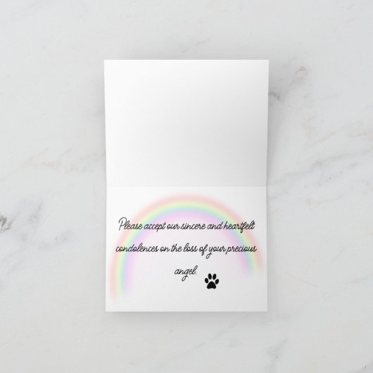 Dachshund Angel Loss of Pet Kaart (Binnen)