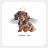 Dachshund Angel Puppy Stickers (Voorkant)