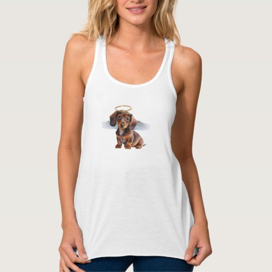 Dachshund Angel Puppy Tanktop (Voorkant)