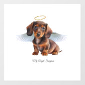 Dachshund Angel Puppy Window Decal (Vel)