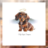 Dachshund Angel Puppy Window Decal (Vel 2)