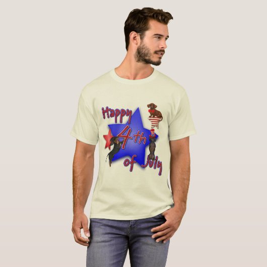 Dachshund April Tee Shirt (Voorkant volledig)