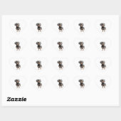 Dachshund Aquarel, Worst Hond Muurkunst Hart Sticker (Vel)