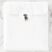 Dachshund Aquarel, Worst Hond Muurkunst Hart Sticker (Tas)