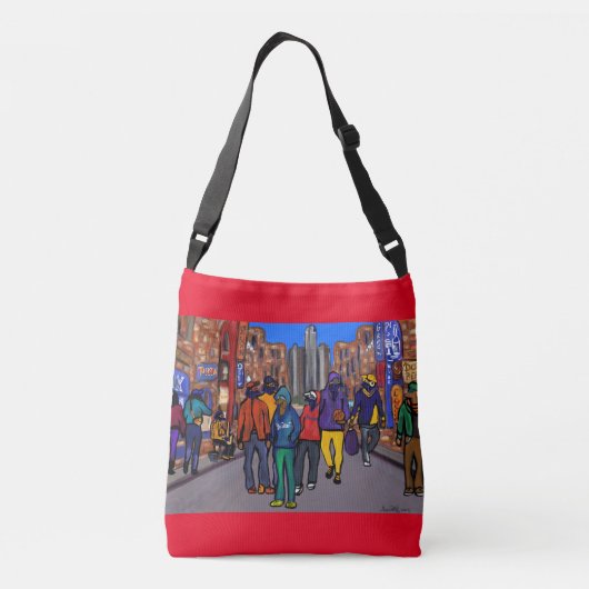 Dachshund Art Crossbody Tas (Achterkant)