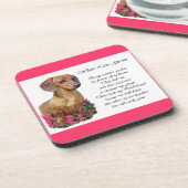Dachshund Art Gifts Bier Onderzetter (Linkerzijde)
