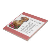 Dachshund Art Gifts Tegeltje (Zijkant)