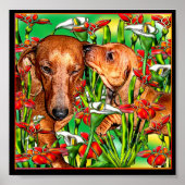Dachshund Art Poster (Voorkant)
