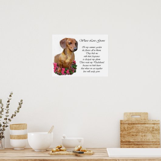 Dachshund Art Print (Keuken)