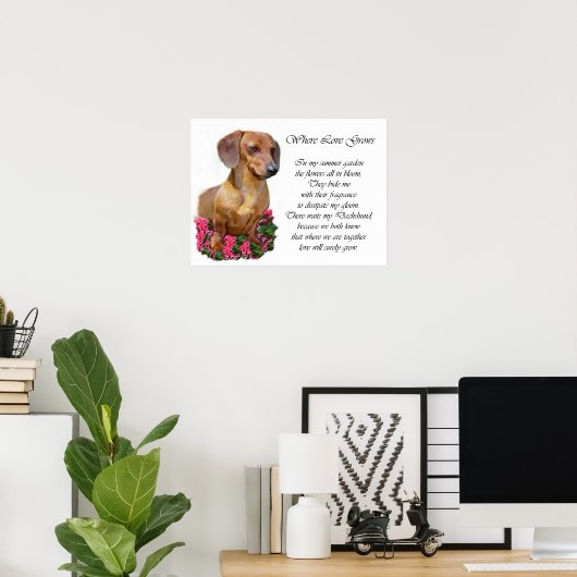 Dachshund Art Print (Thuiskantoor)