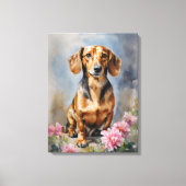Dachshund Artsy Canvas Afdruk (Voorkant)