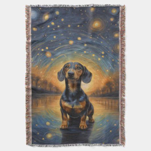 Dachshund Artsy Deken (Voorkant Verticaal)