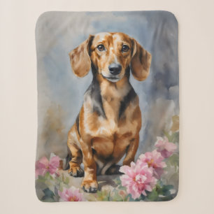 Dachshund Artsy Sherpa Deken