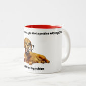 Dachshund Attitude Funny Coffee Mok (Voorkant rechts)