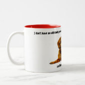 Dachshund Attitude Funny Coffee Mok (Links)