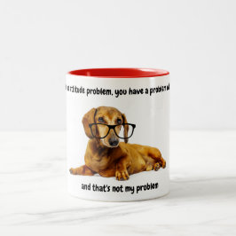 Dachshund Attitude Funny Coffee Mok