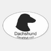 Dachshund Auto Venster Decal Sticker (Voorkant)