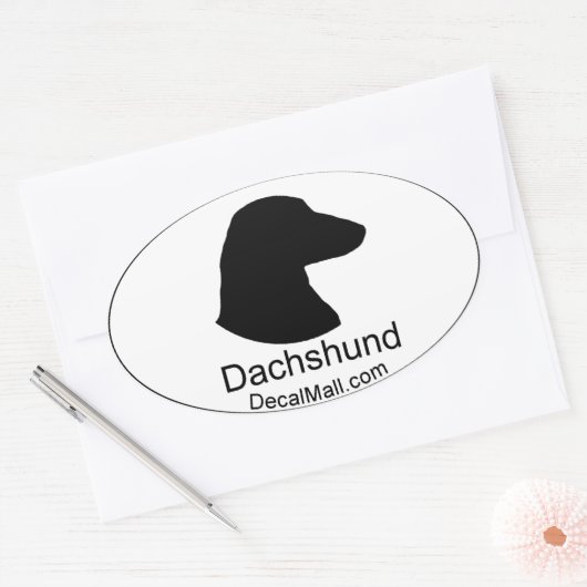 Dachshund Auto Venster Decal Sticker (Envelop)