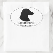 Dachshund Auto Venster Decal Sticker (Tas)