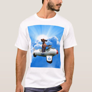 "Dachshund Aviator" Ontworpen door: Zermeno T-shirt