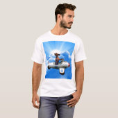 "Dachshund Aviator" Ontworpen door: Zermeno T-shirt (Voorkant volledig)