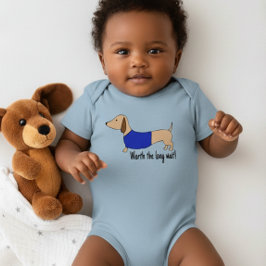 Dachshund Baby De lange wachttijd outfit Baby Bod Romper