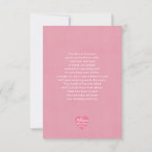 Dachshund Baby shower Girl Invitation Kaart (Achterkant)