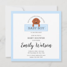 Dachshund Baby shower Invitation Briefkaart