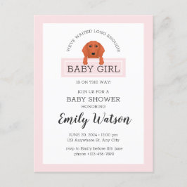 Dachshund Baby shower Invitation Briefkaart