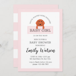 Dachshund-Baby shower Kaart