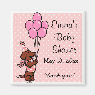 Dachshund-Baby shower Magneet