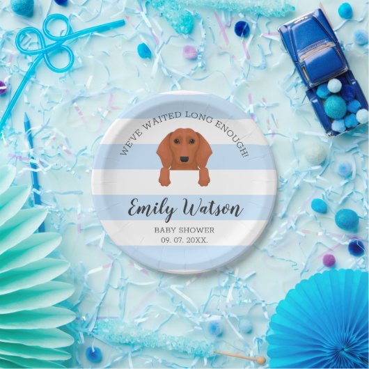 Dachshund Baby shower Paper Bord (Feest)