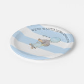 Dachshund Baby shower Papieren Borden Papieren Bordje (Gekanteld)