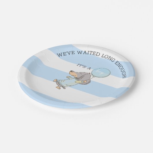 Dachshund Baby shower Papieren Borden Papieren Bordje (Gekanteld)